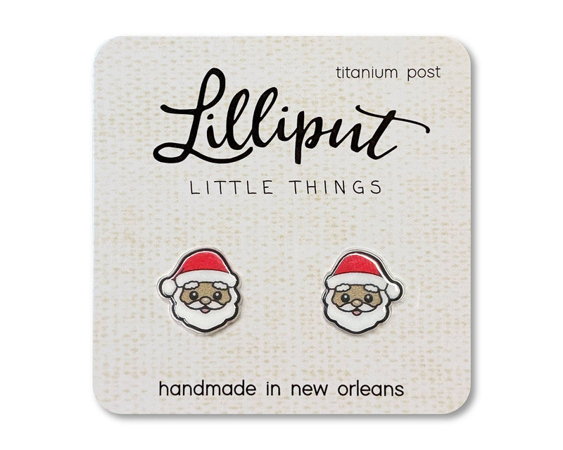 Black Santa Claus Earrings