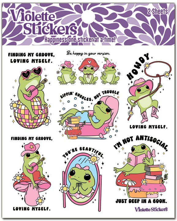 Happy Frog Sayings | Stickers K362 | Violette Stickers