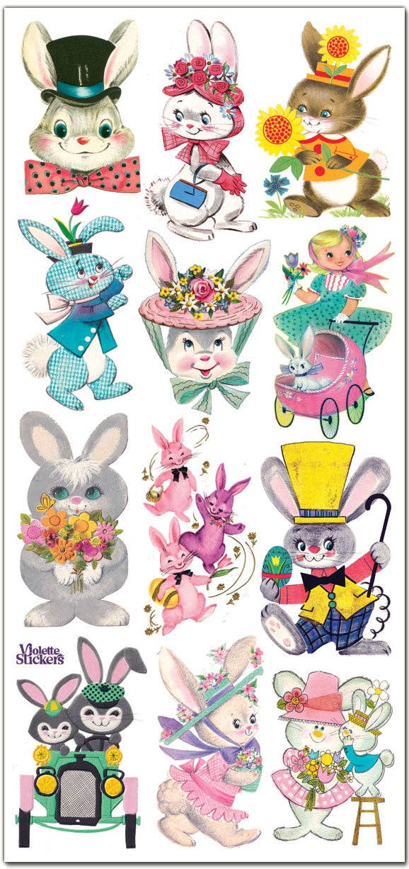 Easter Bunny Greetings | Stickers C342 | Violette Stickers