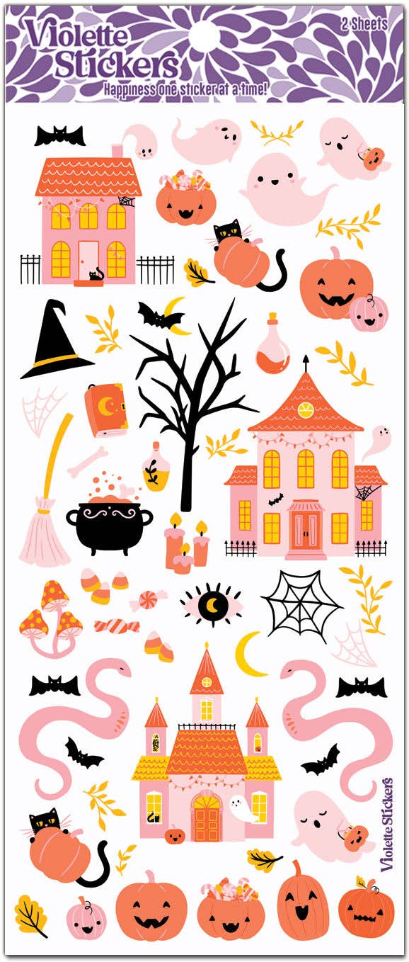 Pink Halloween Themed | Stickers | Violette Stickers