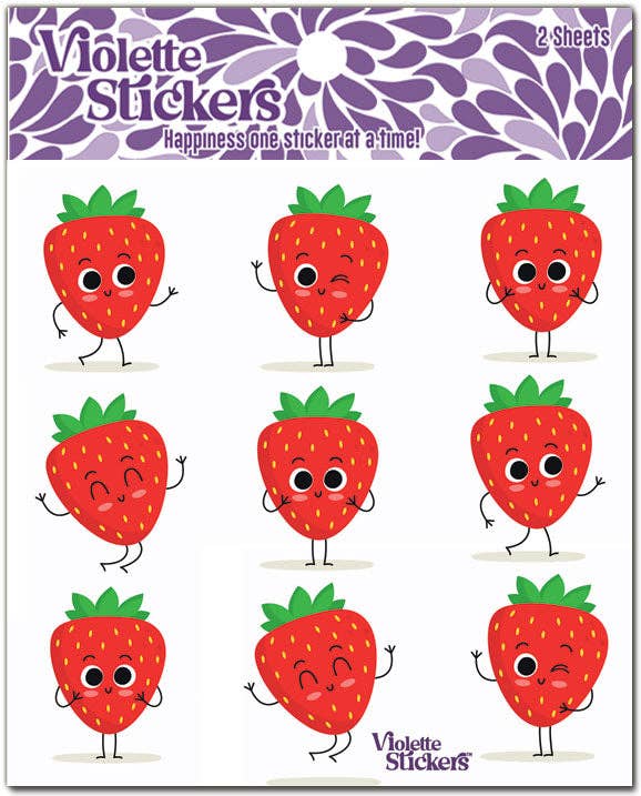 Happy Strawberries | Stickers K208 | Violette Stickers