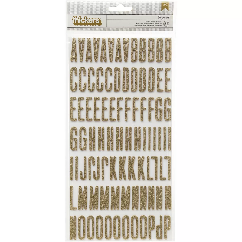 Fitzgerald Glitter Letter Thickers