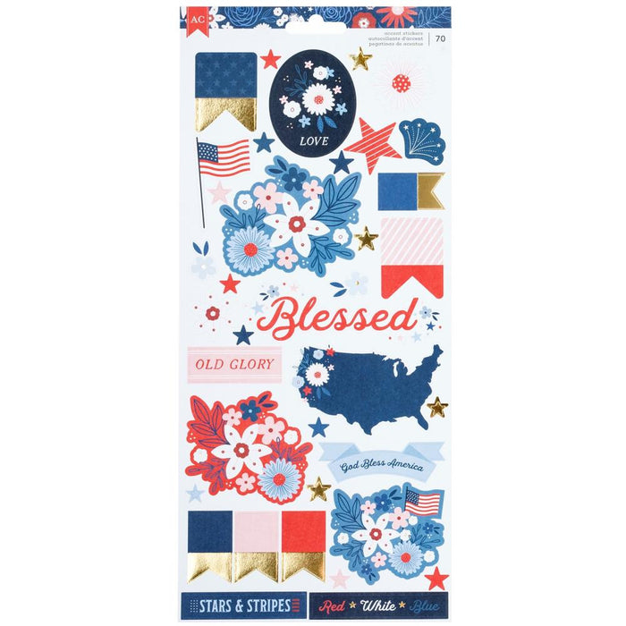 Flags And Frills Cardstock Stickers 6"X12"
