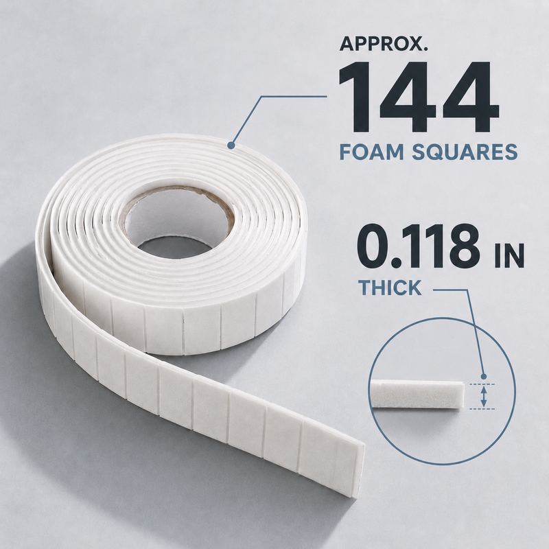 Foam Squares | 144 Piece Roll