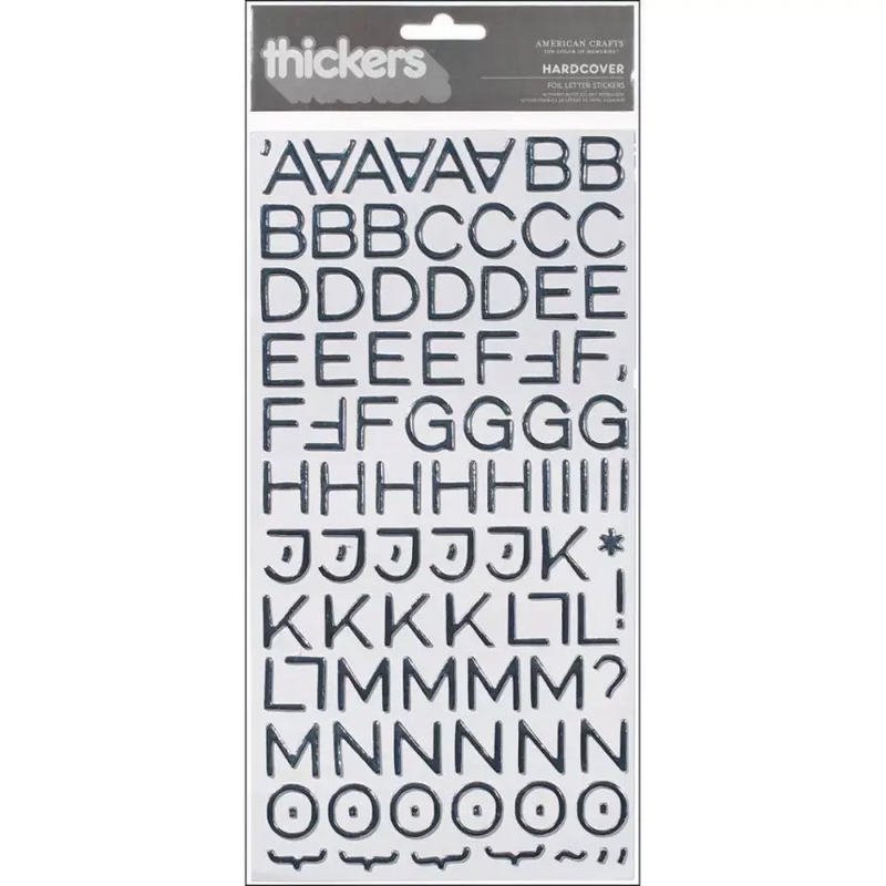 Hardcover Foil Letter Thickers