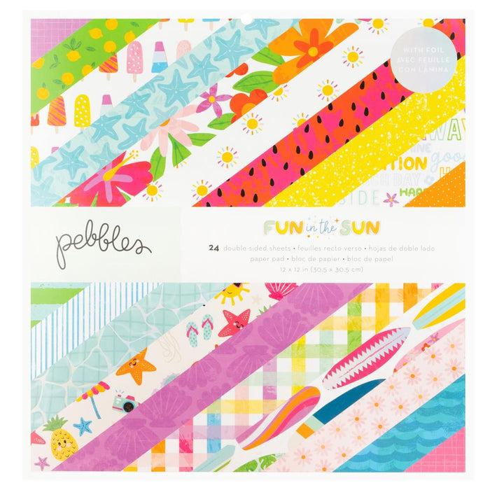 Fun in the Sun Double-Sided Paper Pad 12"X12" 24/Pkg