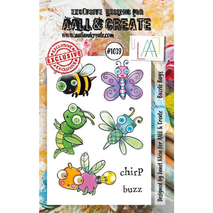AALL And Create | A7 Photopolymer Clear Stamp Set | Buzzie Bugs