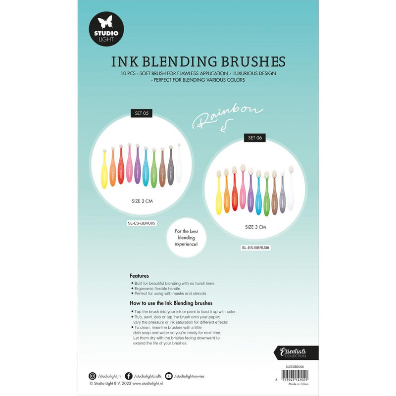Studio Light | Ink Blending Brushes 20mm 10/Pkg | Nr.06
