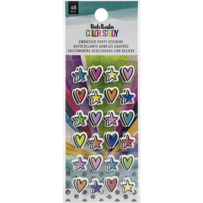 Vicki Boutin | Color Study Embossed Puffy Stickers 48/Pkg