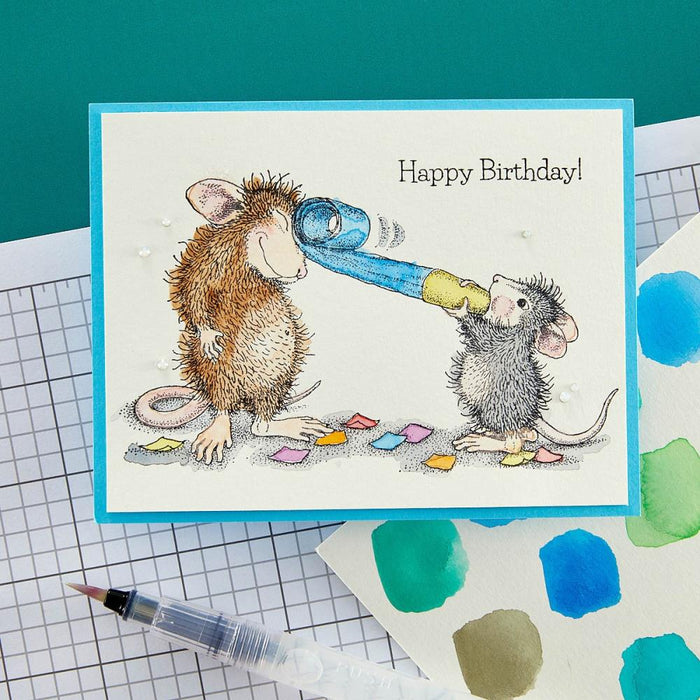Stampendous | House Mouse Cling Rubber Stamp | Party Time