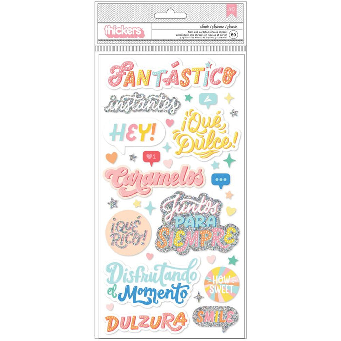 Obed Marshall | Fantastico Thickers Stickers 69/Pkg | Smile Phrase