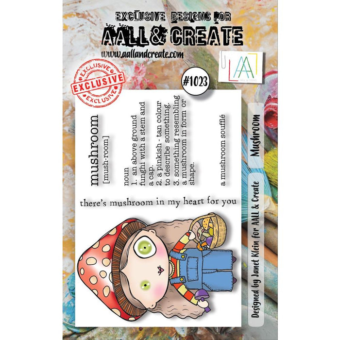 AALL And Create | A7 Photopolymer Clear Stamp Set | Mushroom
