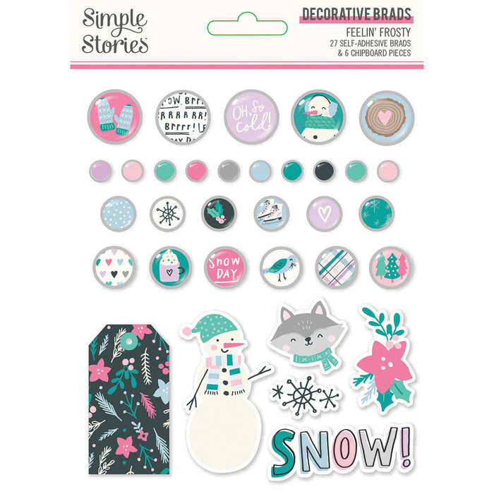 Simple Stories | Feelin' Frosty Collection | Decorative Brads