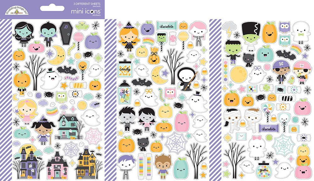 Doodlebug Design | Sweet & Spooky Collection | Mini Icon Stickers