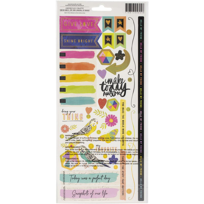 Vicki Boutin | Color Study Cardstock Stickers 6"X12" 103/Pkg | Icon & Phrase W/Foil Accents