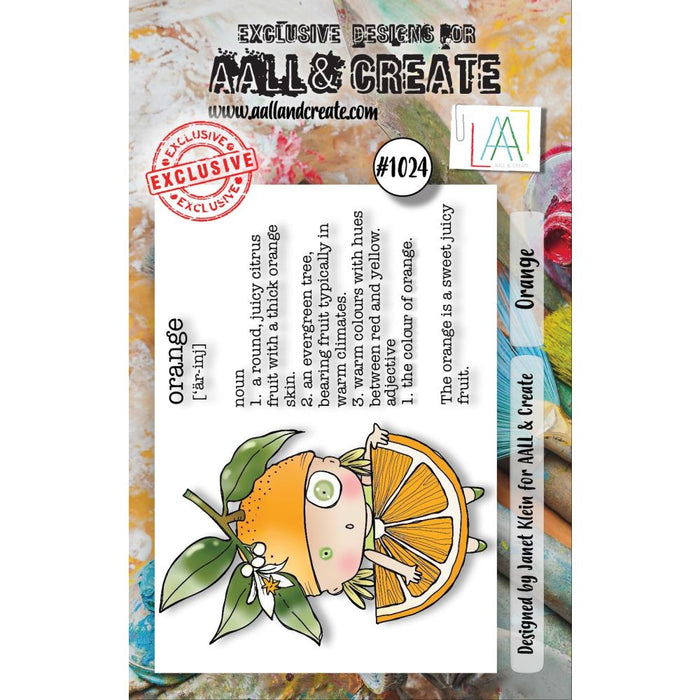 AALL And Create | A7 Photopolymer Clear Stamp Set | Orange