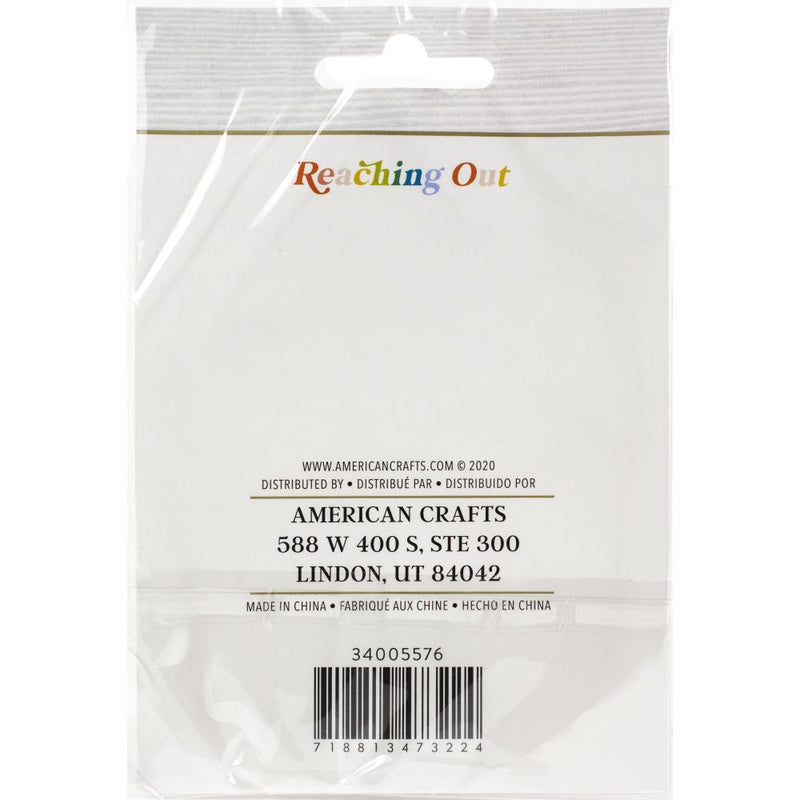 Jen Hadfield | Reaching Out Metal Safety Pins | W/Phrase Beads