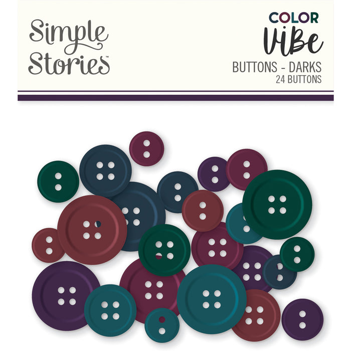 Simple Stories | Color Vibe Collection | Buttons - Dark