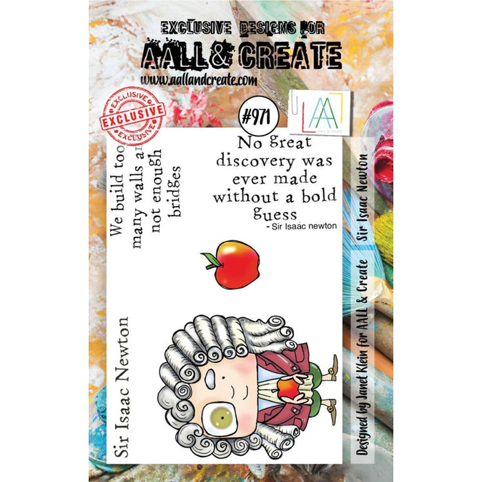 AALL And Create | A7 Photopolymer Clear Stamp Set | Sir Isaac Newton
