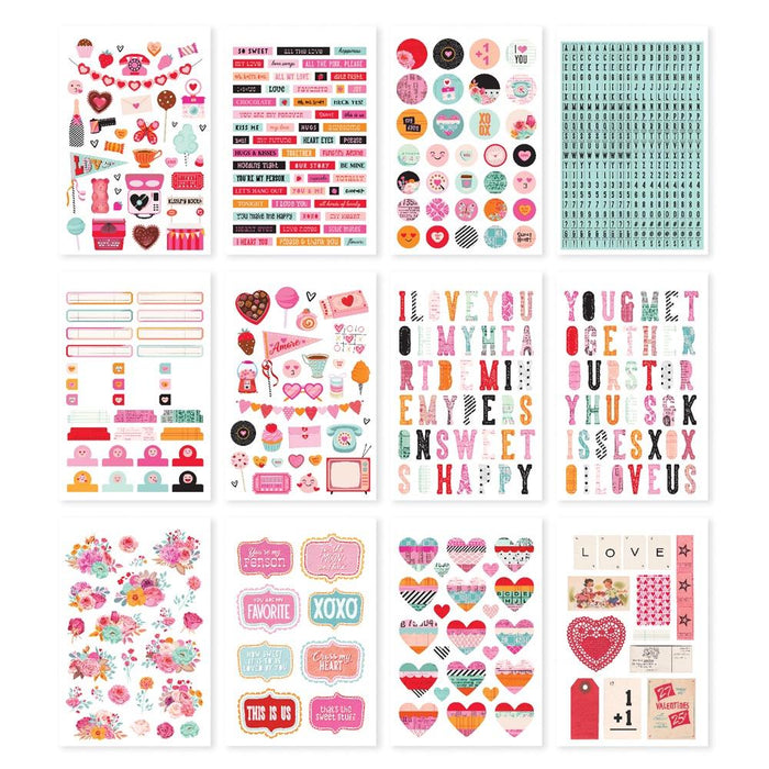 Simple Stories | Sticker Book 12/Sheets | Heart Eyes