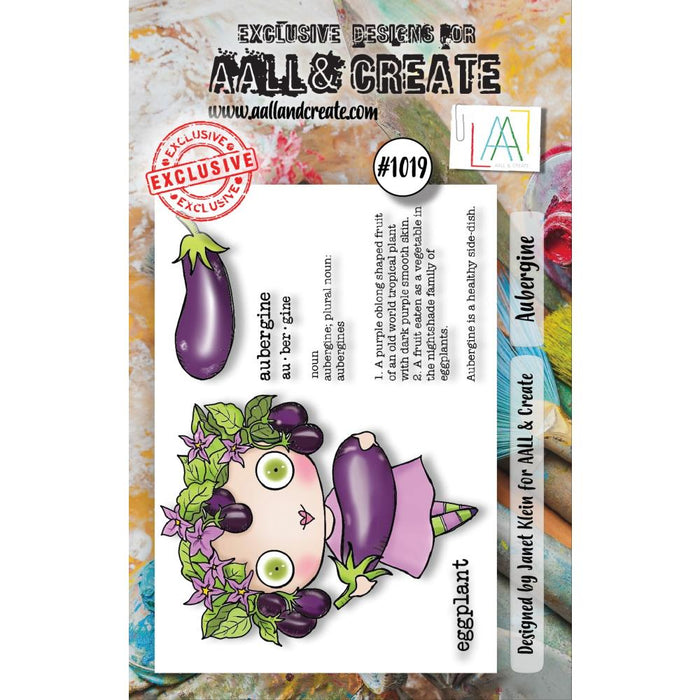 AALL And Create | A7 Photopolymer Clear Stamp Set | Aubergine