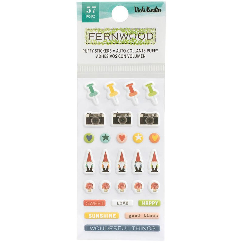 Vicki Boutin | Fernwood Mini Puffy Stickers 57/Pkg