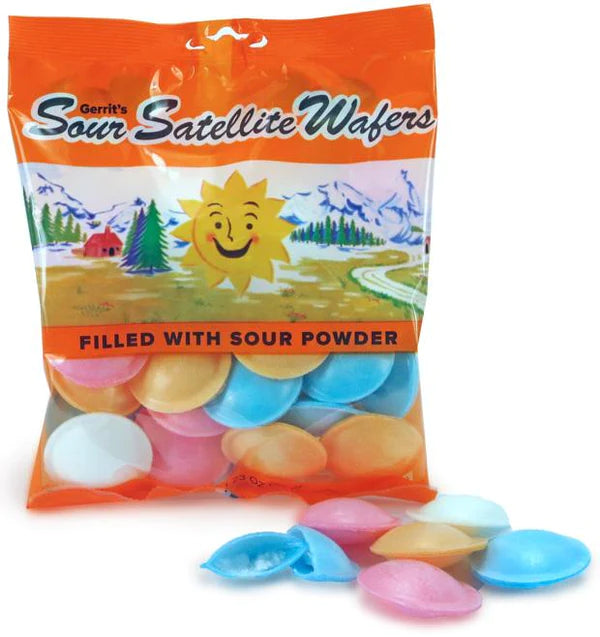 Satellite Wafers Sour Powder Filled Candy