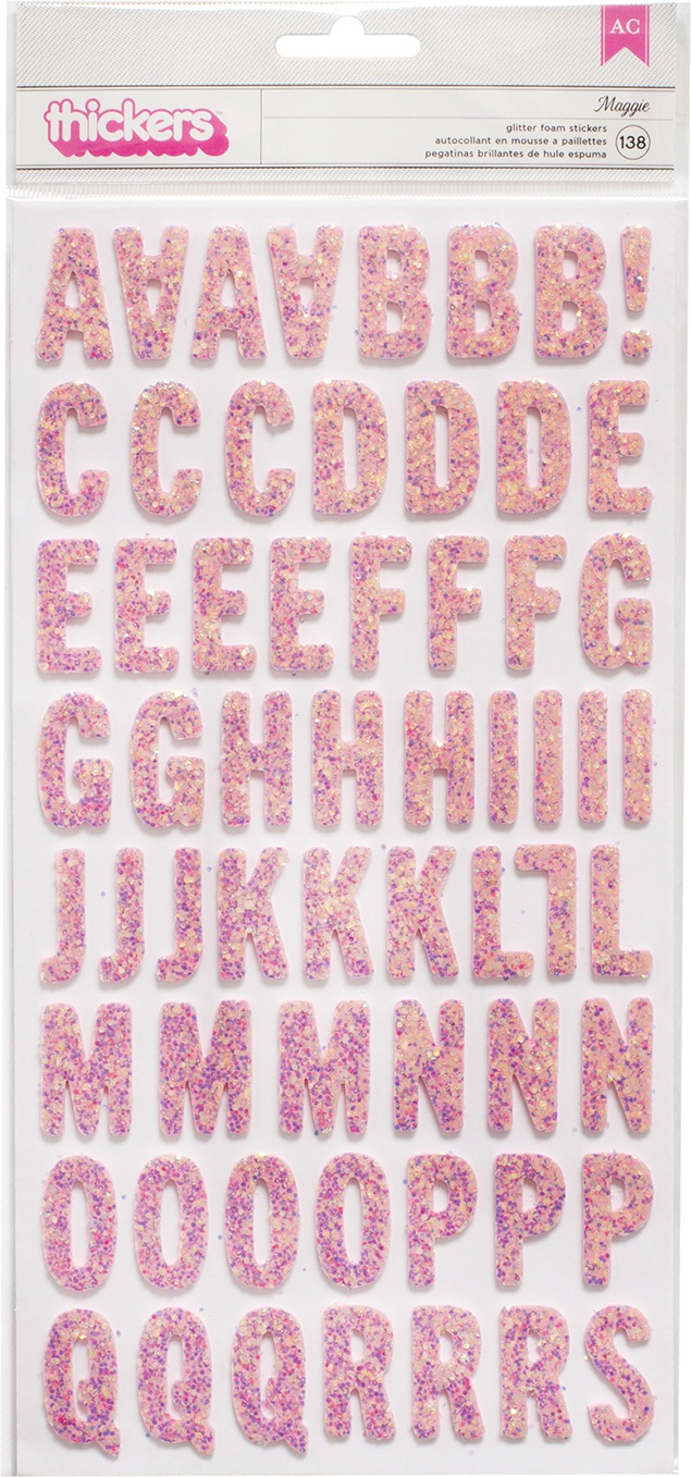 Maggie Glitter Foam Letter Thickers