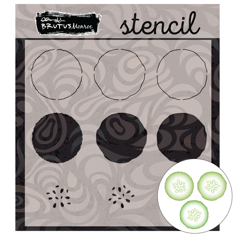 Pickle Slice | Mixed Media Stencil