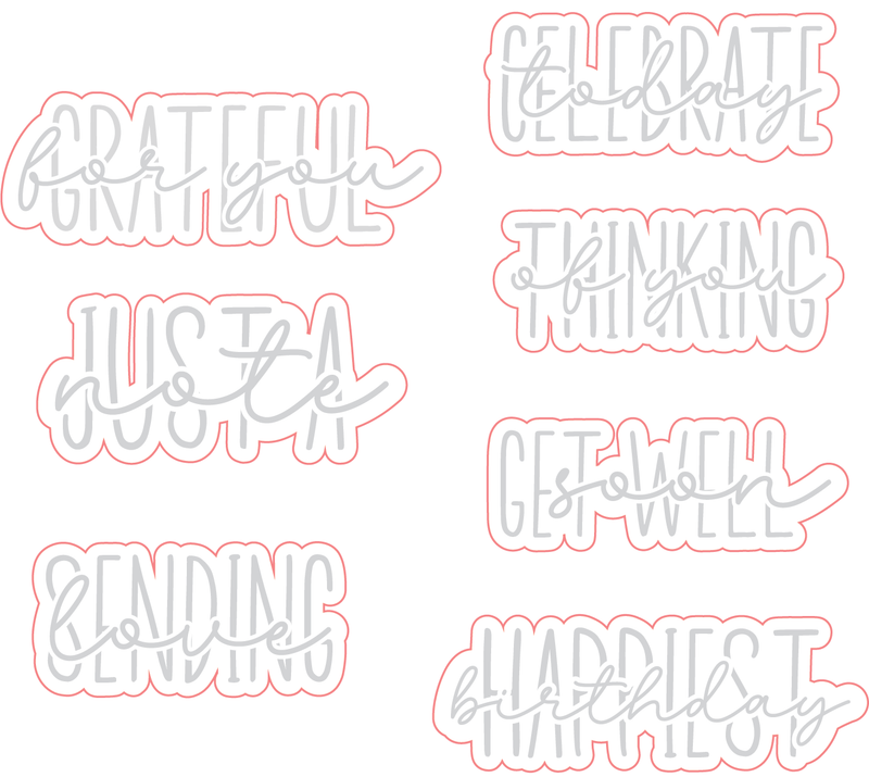 Shaped Flowers | Sentiment | Digital Cut File