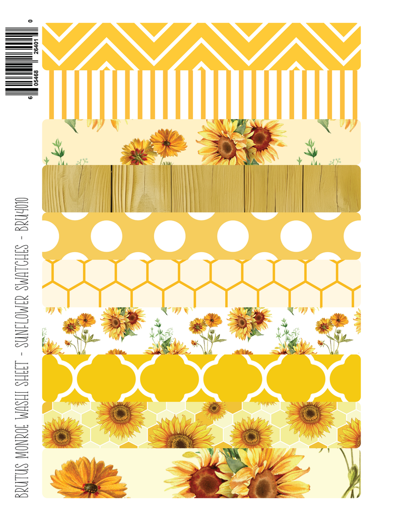 Sunflower Swatches | Washi Sheet