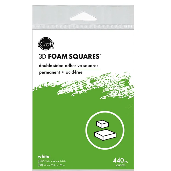 3D White Foam Square • Combo Pack 440pc