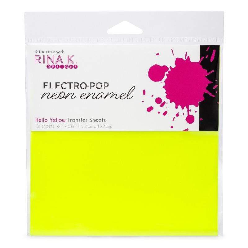 Hello Yellow | Rina K. Designs Neon Enamel Transfer Sheets