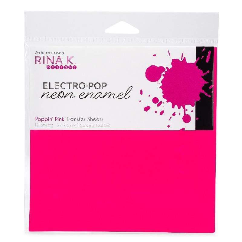 Poppin’ Pink | Rina K. Designs Neon Enamel Transfer Sheets