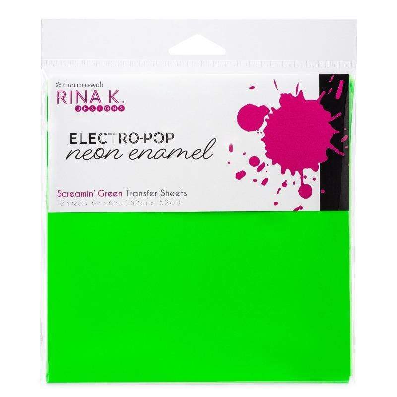 Screamin' Green | Rina K. Designs Neon Enamel Transfer Sheets