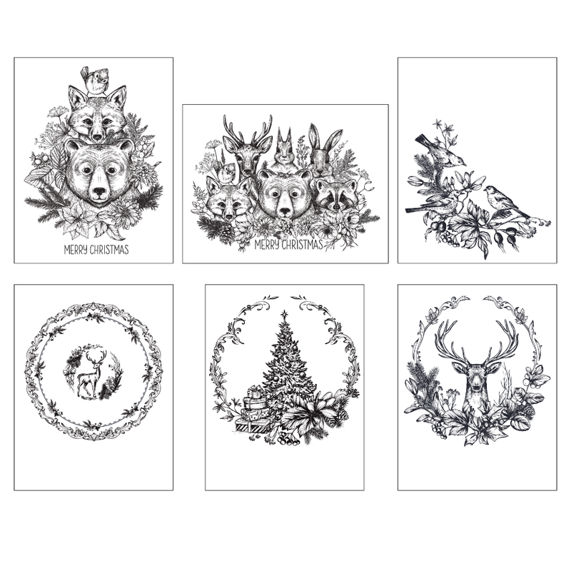 Winter Woodland | Watercolor Card Panels