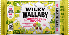 Wiley Wallaby Sourrageous Drops (3oz Share Size)