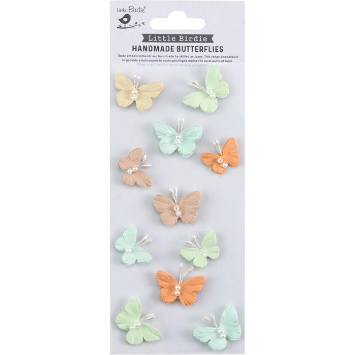Little Birdie Pearl Butterflies 11/Pkg