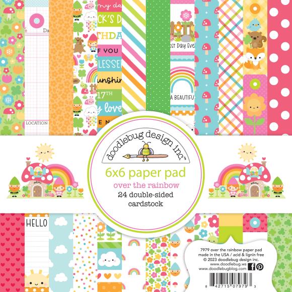 Doodlebug | Over the Rainbow Collection | Double-Sided Paper Pack 6"X6"