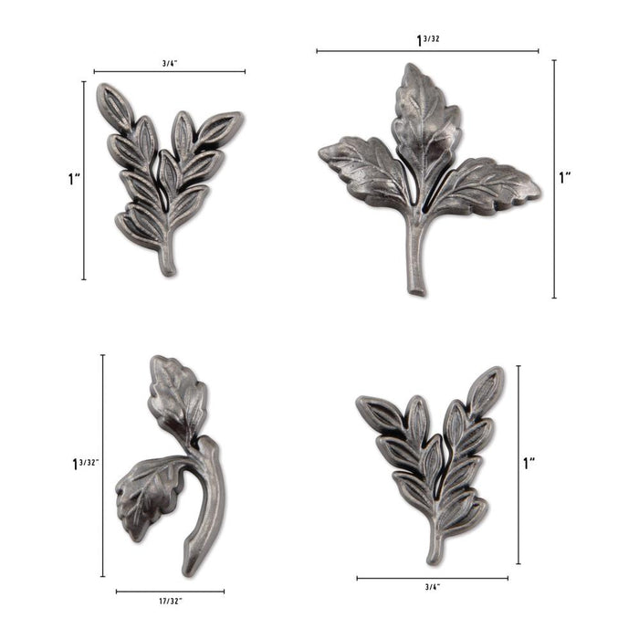 Idea-Ology | Metal Adornments 4/Pkg | Foliage