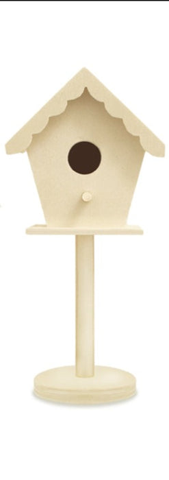 Birdhouse on Stand With Base | 8"