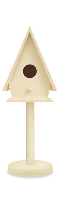 Birdhouse on Stand With Base | 8"