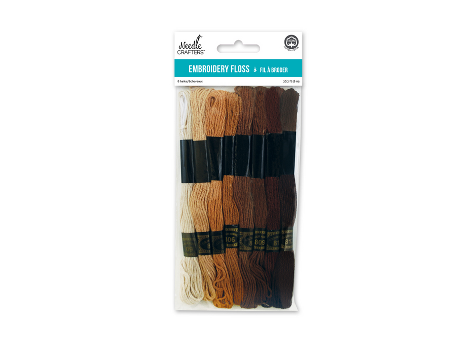 Cotton Embroidery Floss | 8 Hanks | Natural Selection