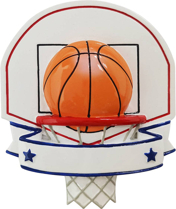 Basketball Backboard & Ball Personalized Ornament