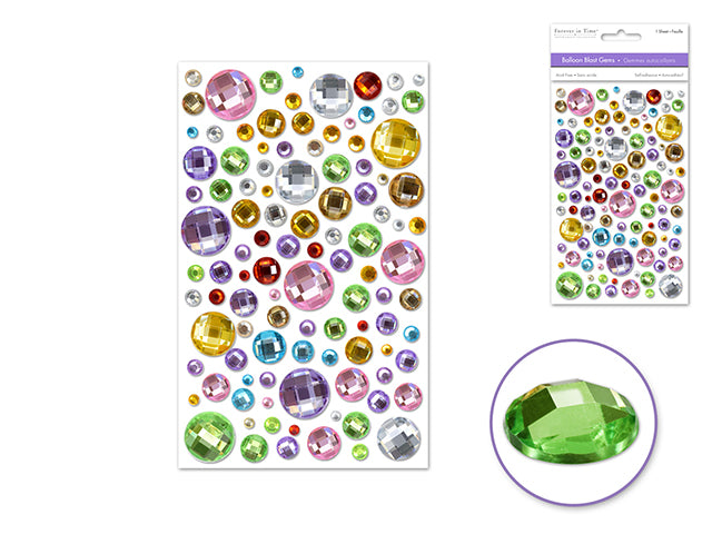 Paper Craft Sticker: 3.93"x5.9" Balloon Blast Gems-Multicolor