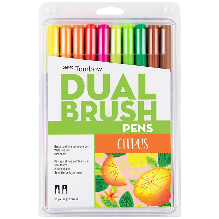 Tombow - Dual Brush Pen Art Markers: Citrus - 10-Pack