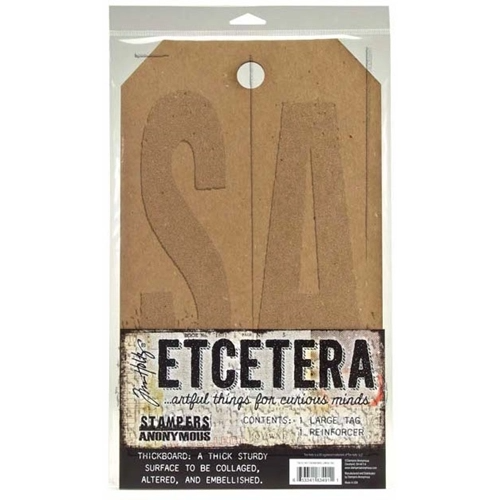 Tim Holtz Etcetera Thick Board - Large Tag