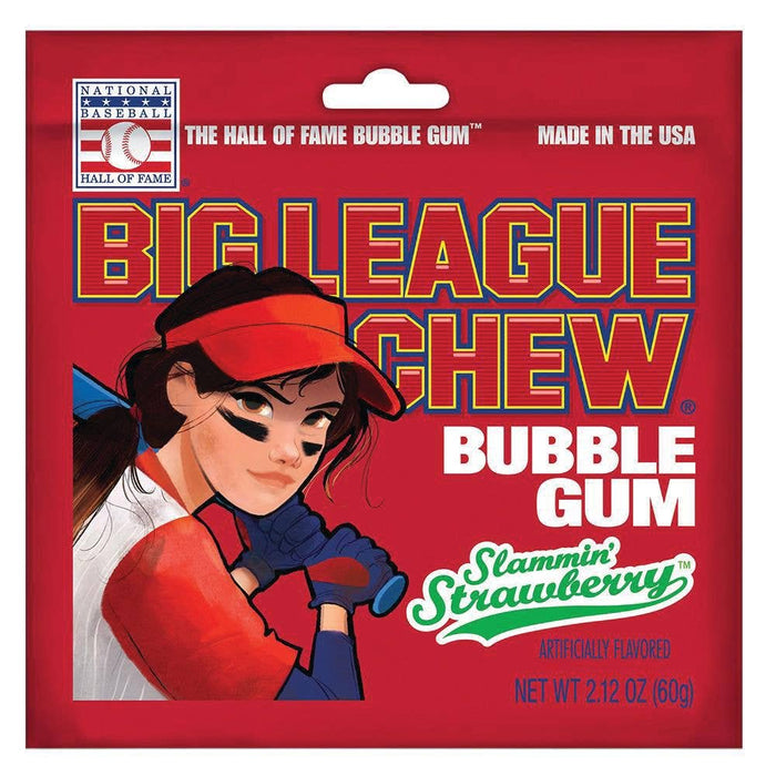 Big League Chew Slamming' Strawberry Bubble Gum