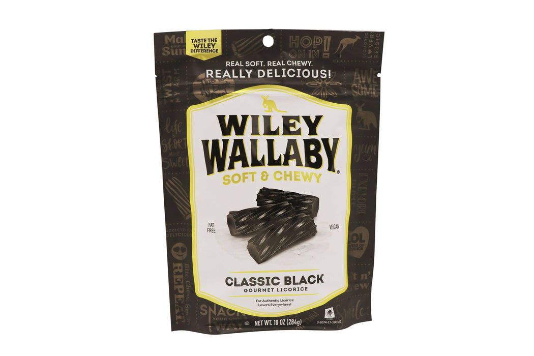 Wiley Wallaby Gourmet Black Licorice, 10oz Bag