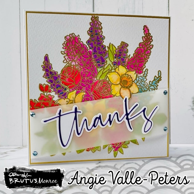 Fresh Flowers  | 6x6 Background Stamp